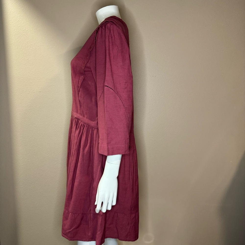 BA&SH Robe Lune in Raspberry - Picture 8 of 12